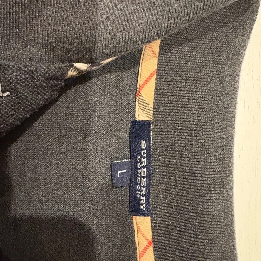 Burberry Charcoal Knit with Signature Check Accent - Picture 2 of 4